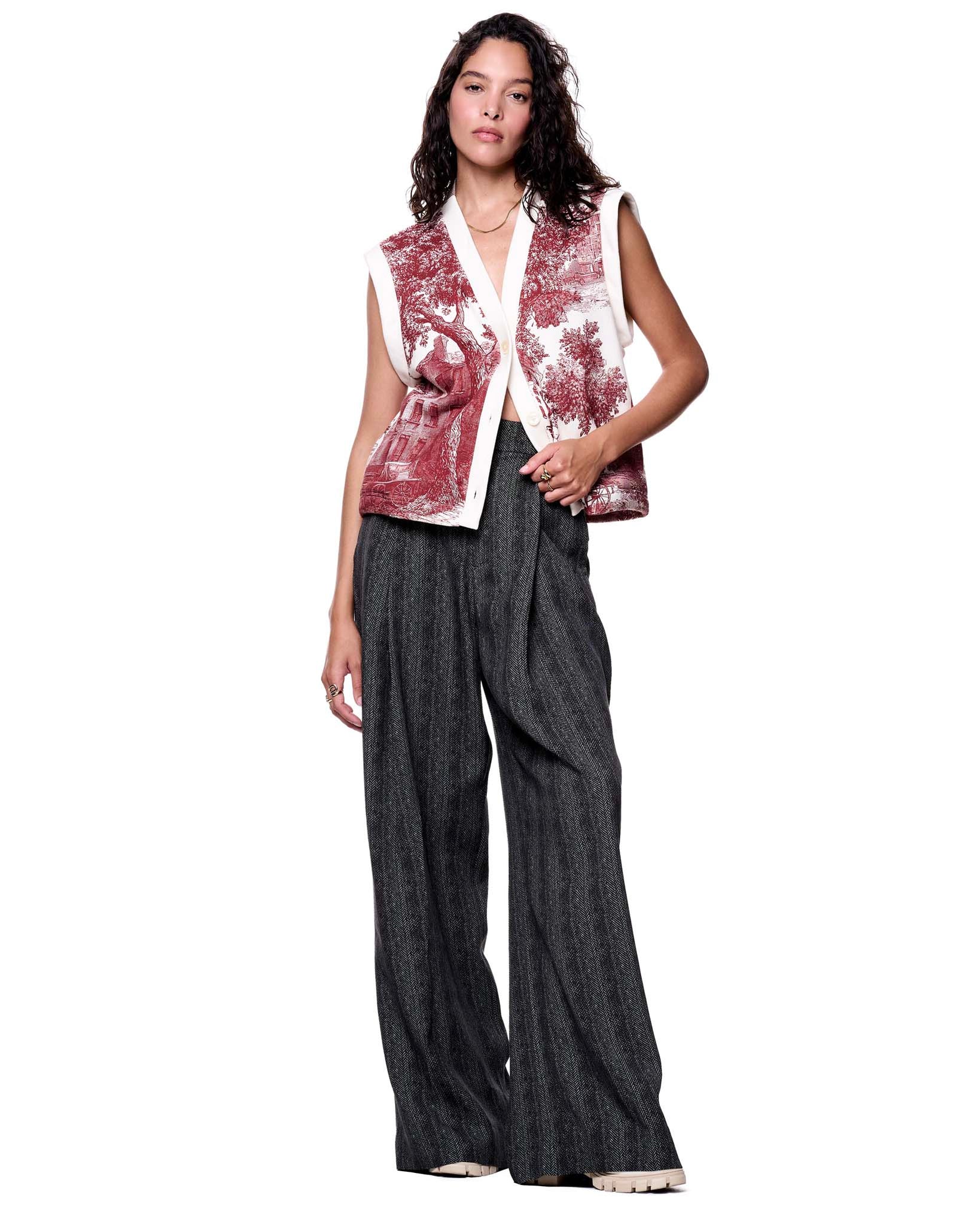 Kirby Vest | Brick Toile