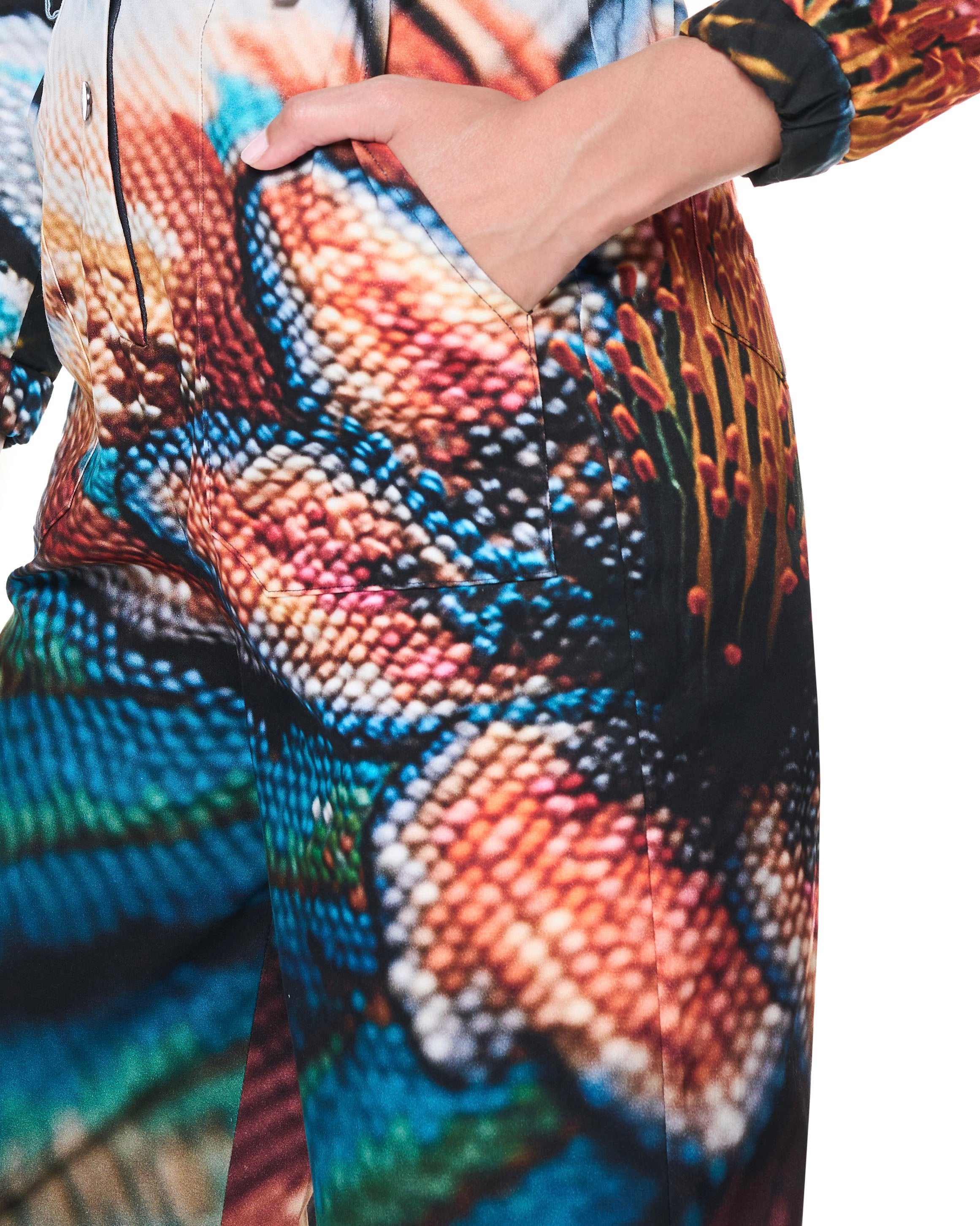 Alex Jumpsuit | Navy Cross Stitch Florals