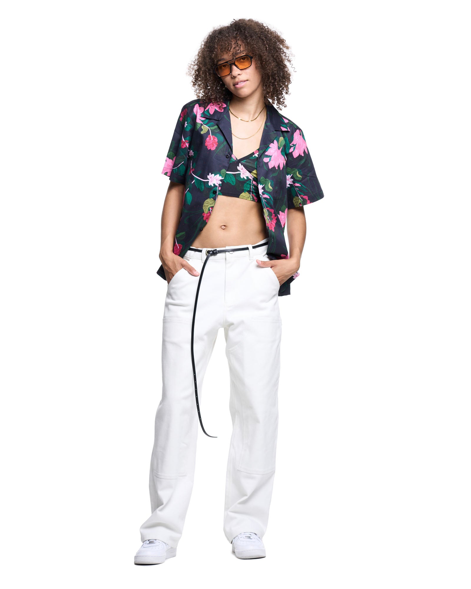 Daniel Camp Shirt | Black Beach Florals