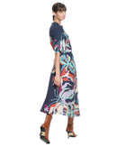 Cobie Shirtdress | Navy Tropics
