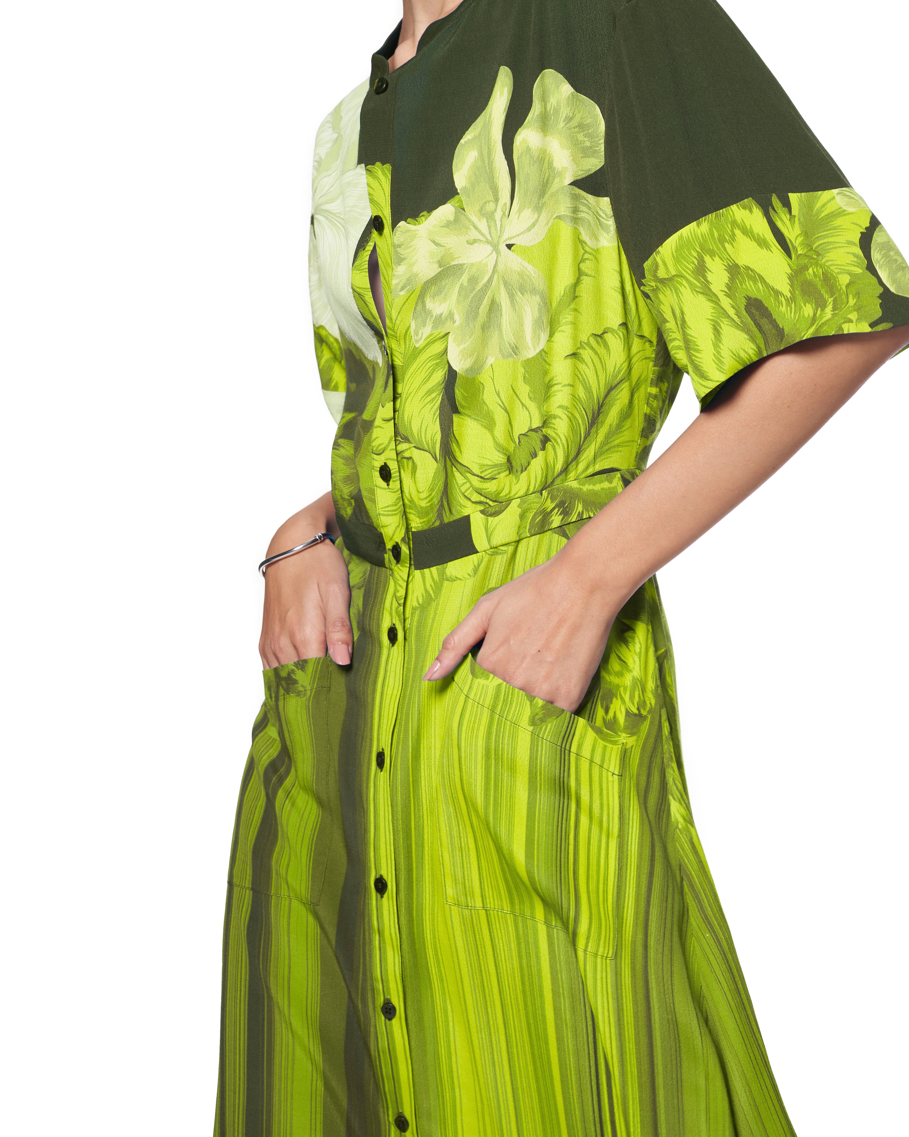 Cobie Shirtdress | Citrus Striped Iris