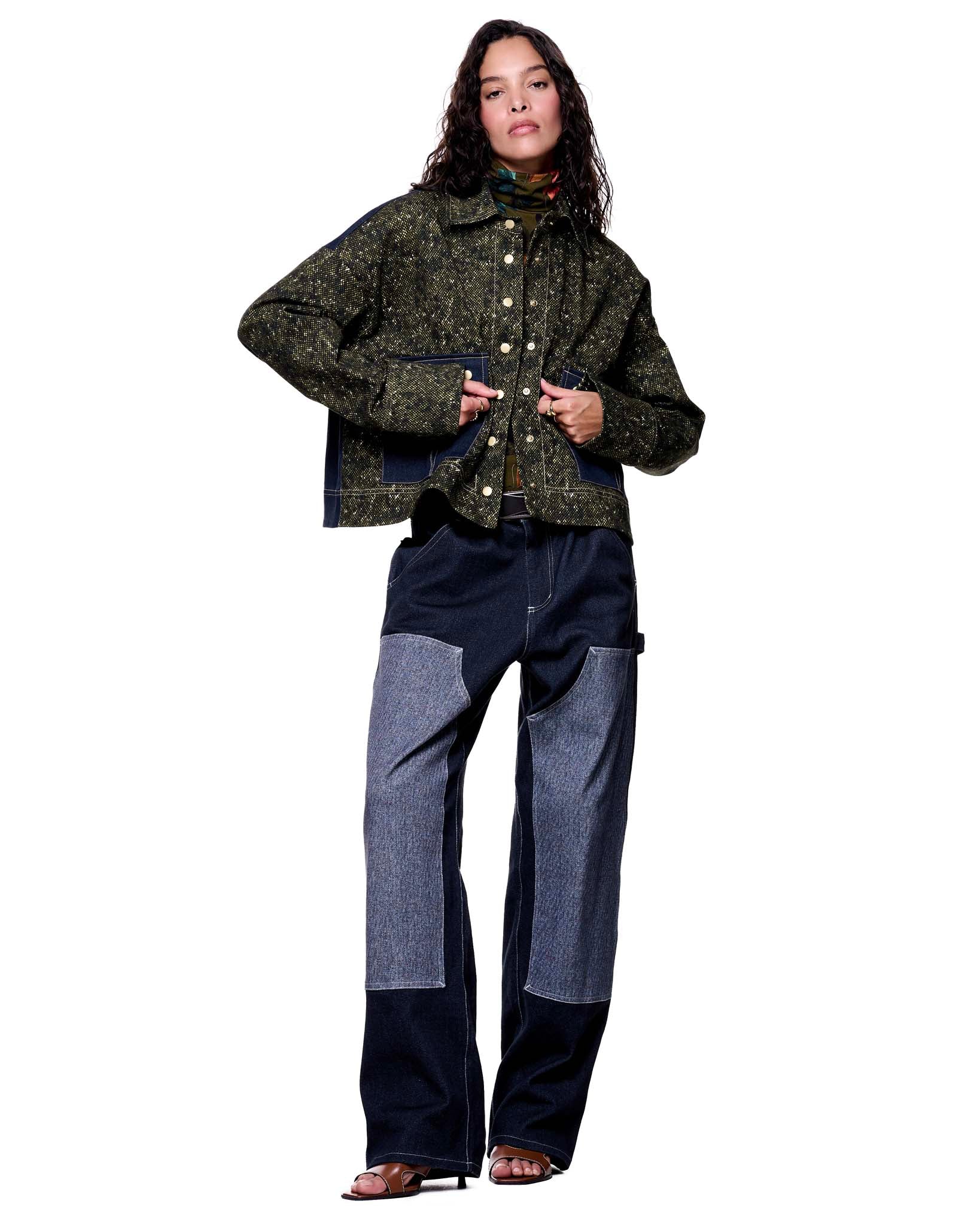 Mia Jacket | Flecked Pale Olive