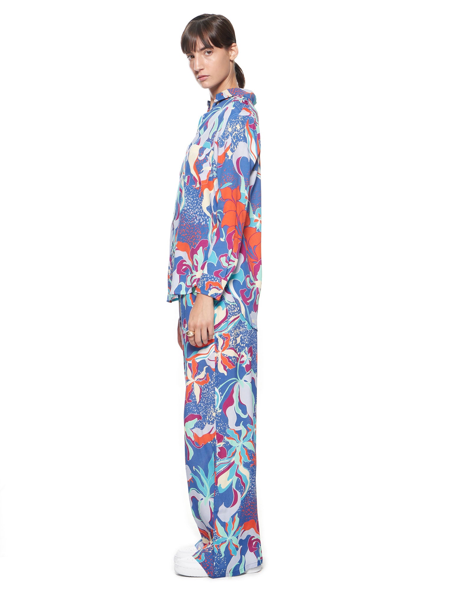 Zoe Shirt | Blue Tropics