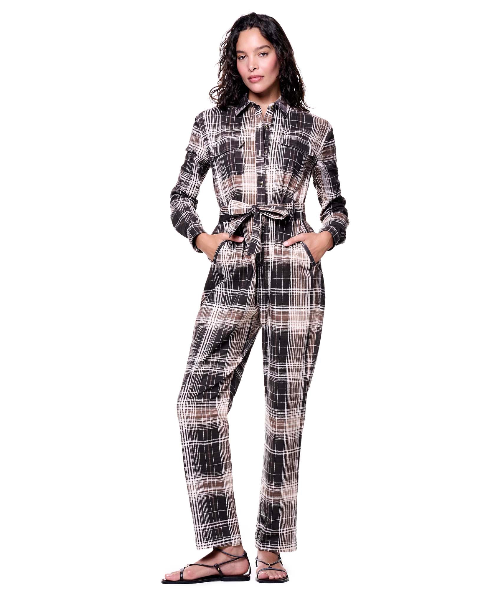 Stacy Jumpsuit | Stone Glen Plaid