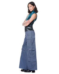 Sleeveless Turtleneck | Aquamarine Cellophane