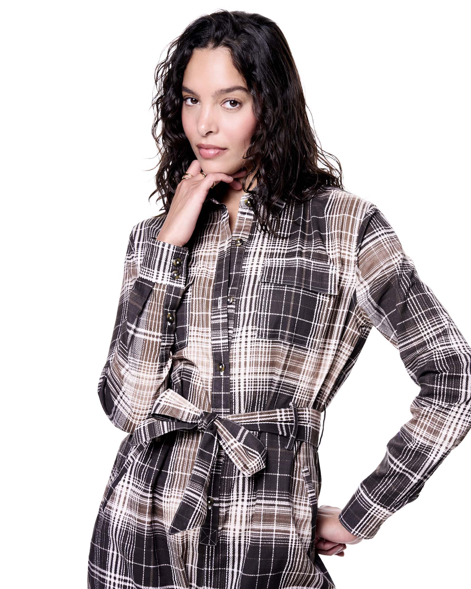 Stacy Jumpsuit | Stone Glen Plaid