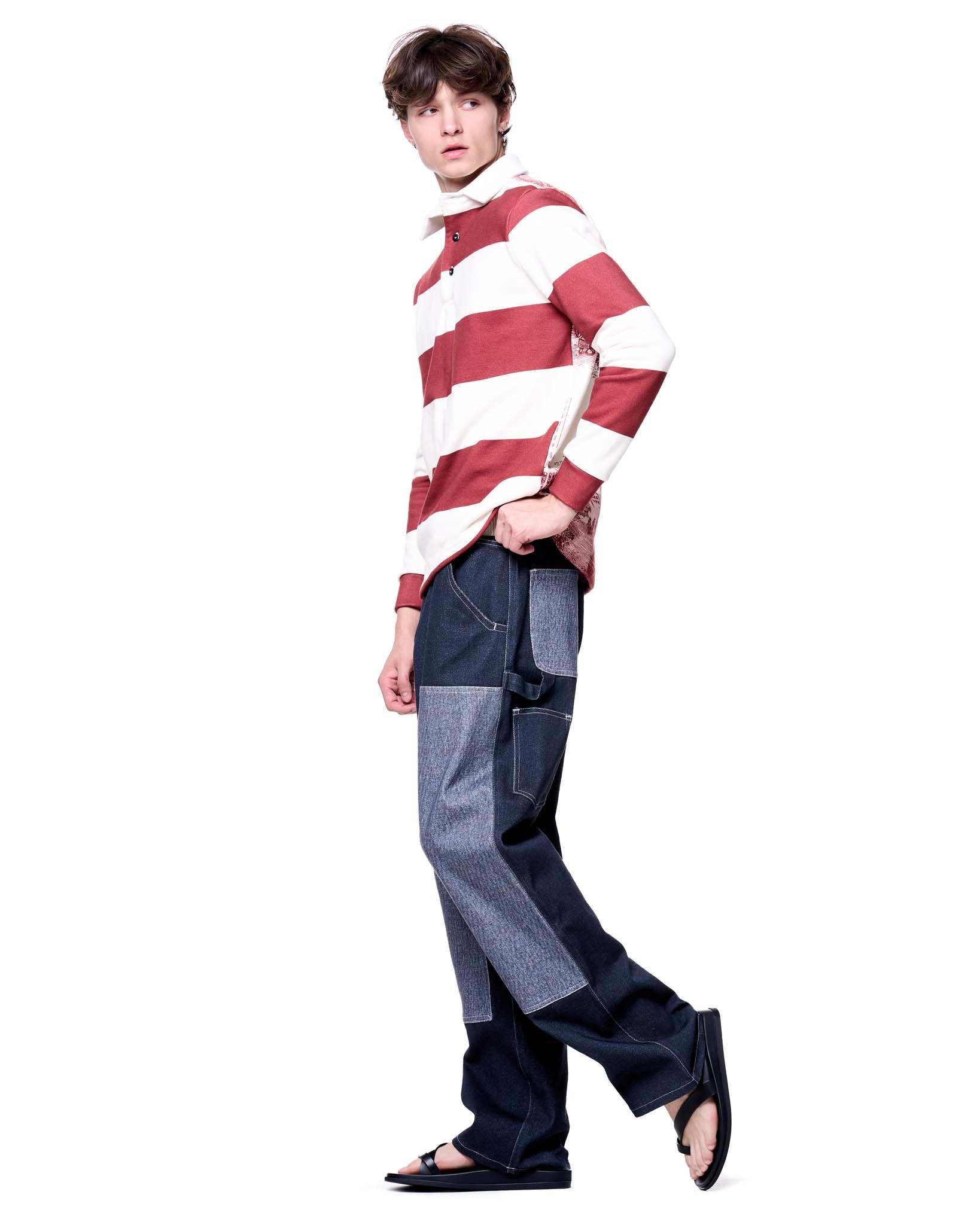 Kieran Rugby | Red Toile Rugby Stripe