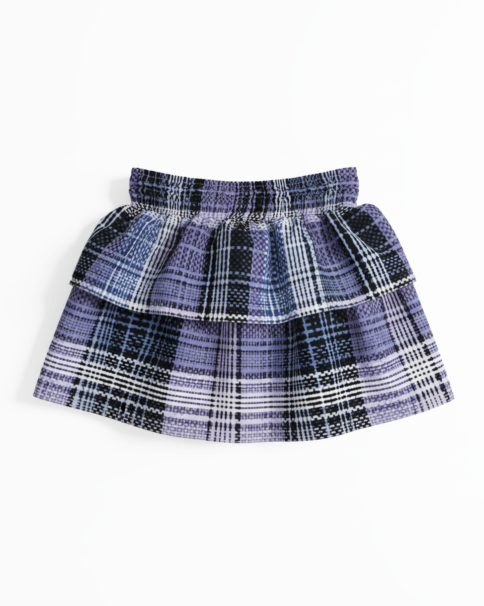KID Ruffle Skirt | Huckleberry Plaid
