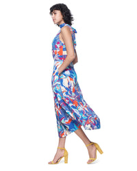 Jia Dress | Blue Tropics
