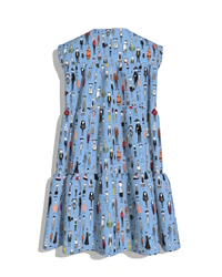 KID Ruffle Dress | Blue Street Style