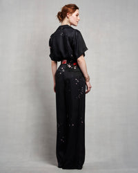 Leigh Trouser | Red Shattered Florals