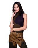 Sleeveless Turtleneck | Sour Apple Cut Paper