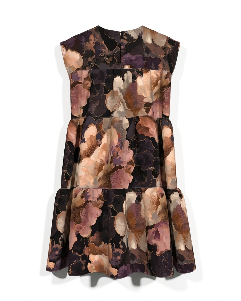 KID Ruffle Dress | Gilded Nocturne