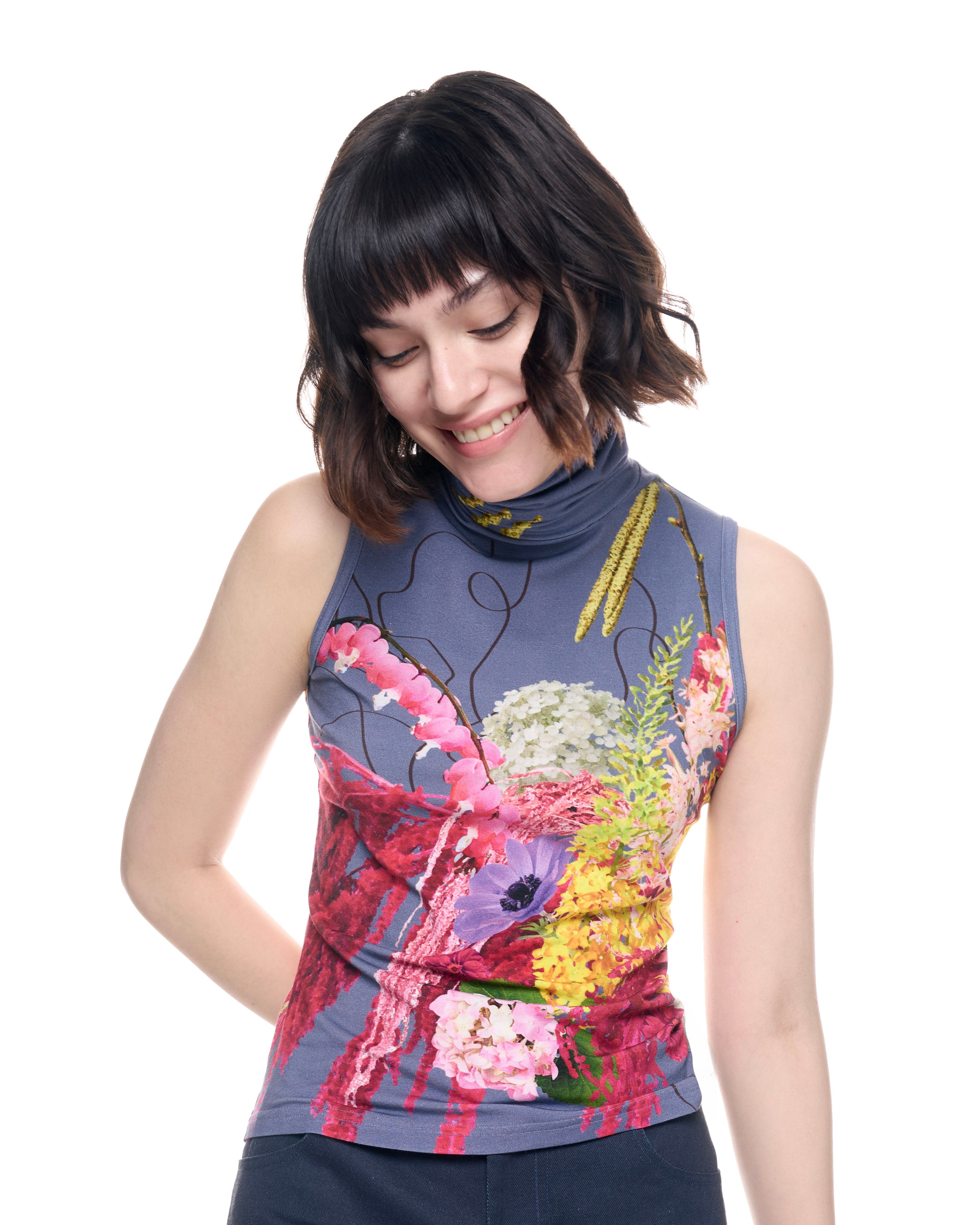 Sleeveless Turtleneck | Wild Bouquet
