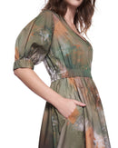 Sophia Dress | Olive Mural