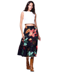 Maddie Skirt | Black Harvest Florals