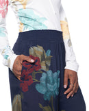 Billie Pant | Navy Stitch Florals