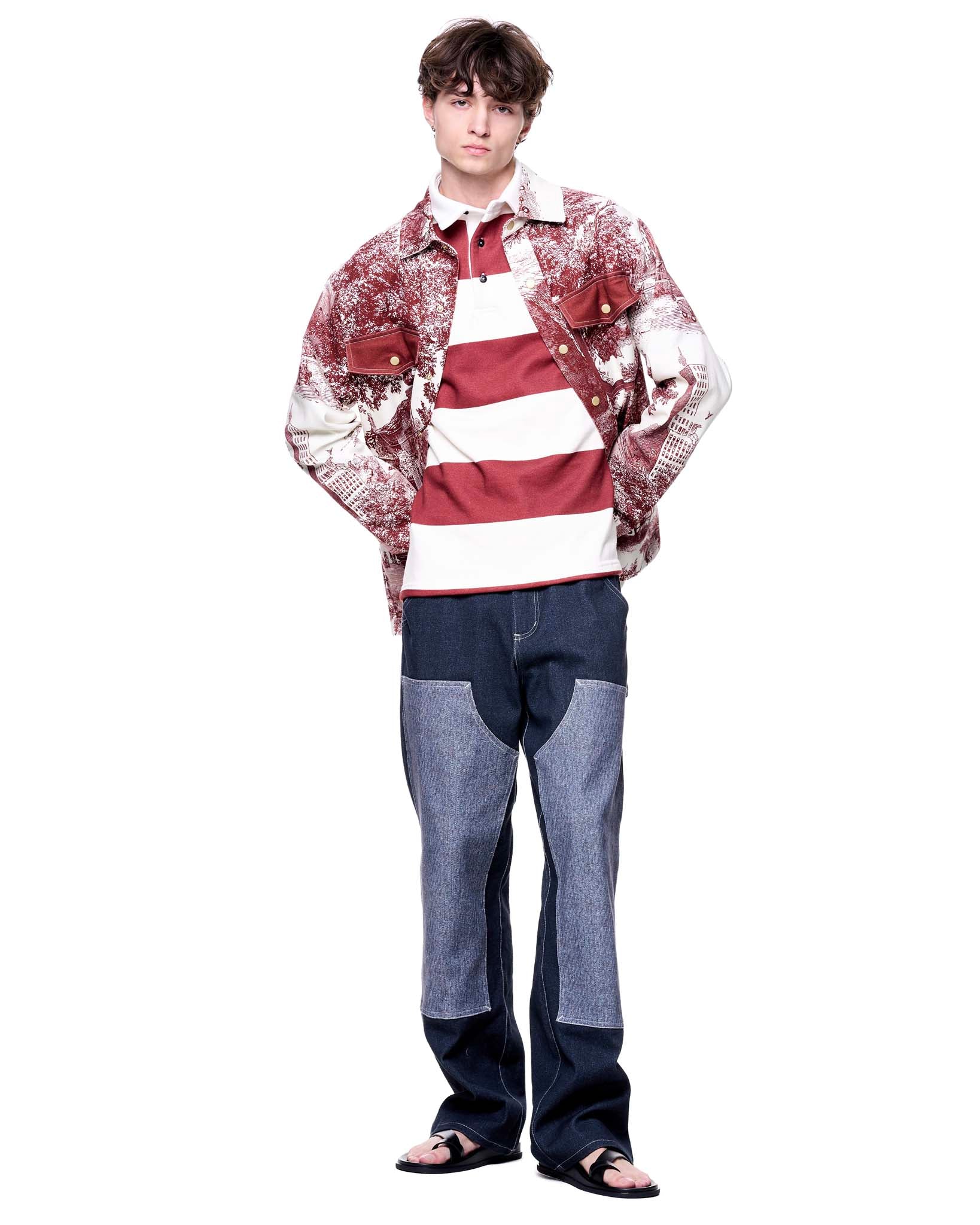 Kieran Rugby | Brick Toile Stripe