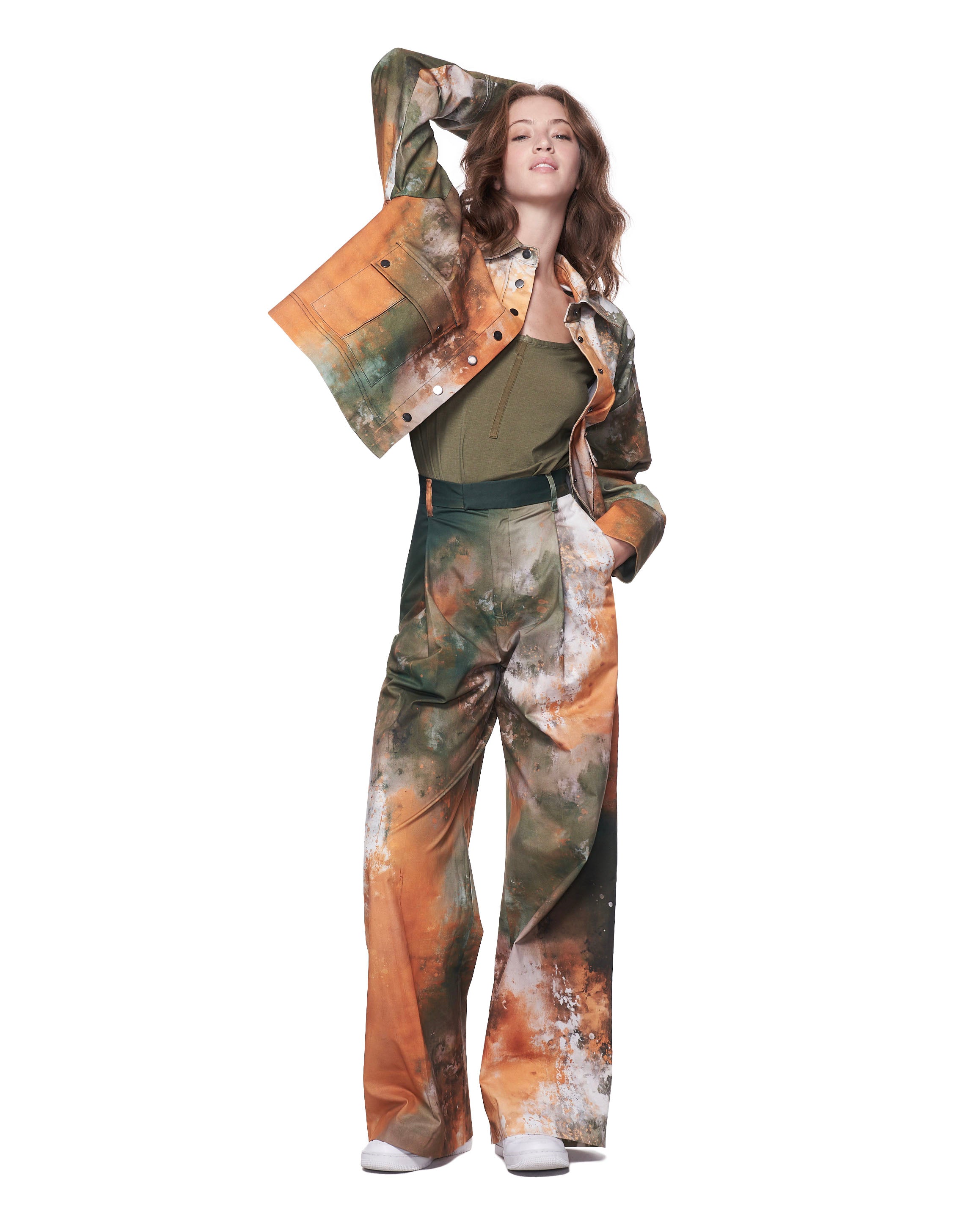 Leigh Trouser | Olive Mural