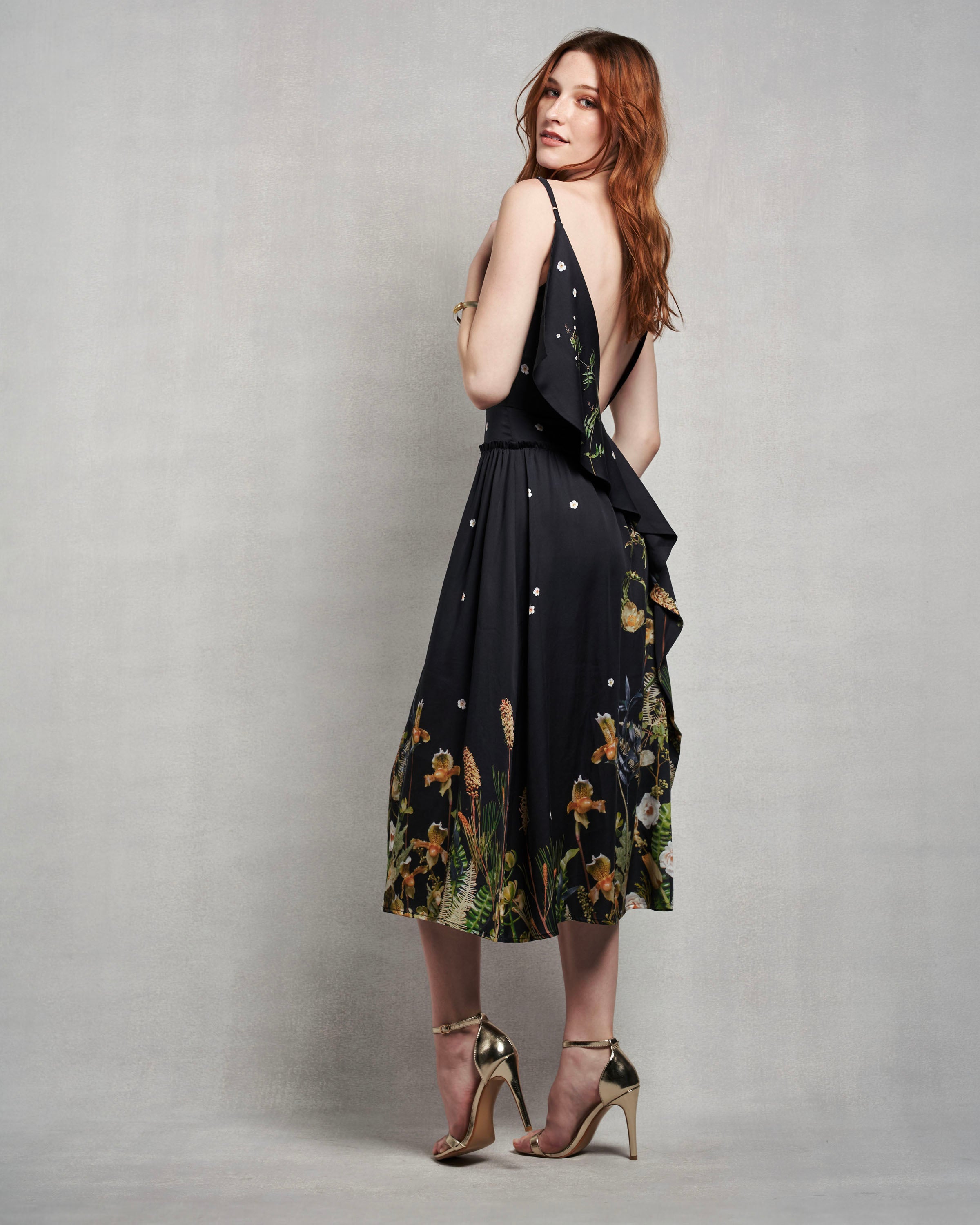 Naomi Dress | Midnight Stems