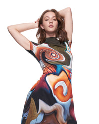 Lola Dress | Mandarin Swirl