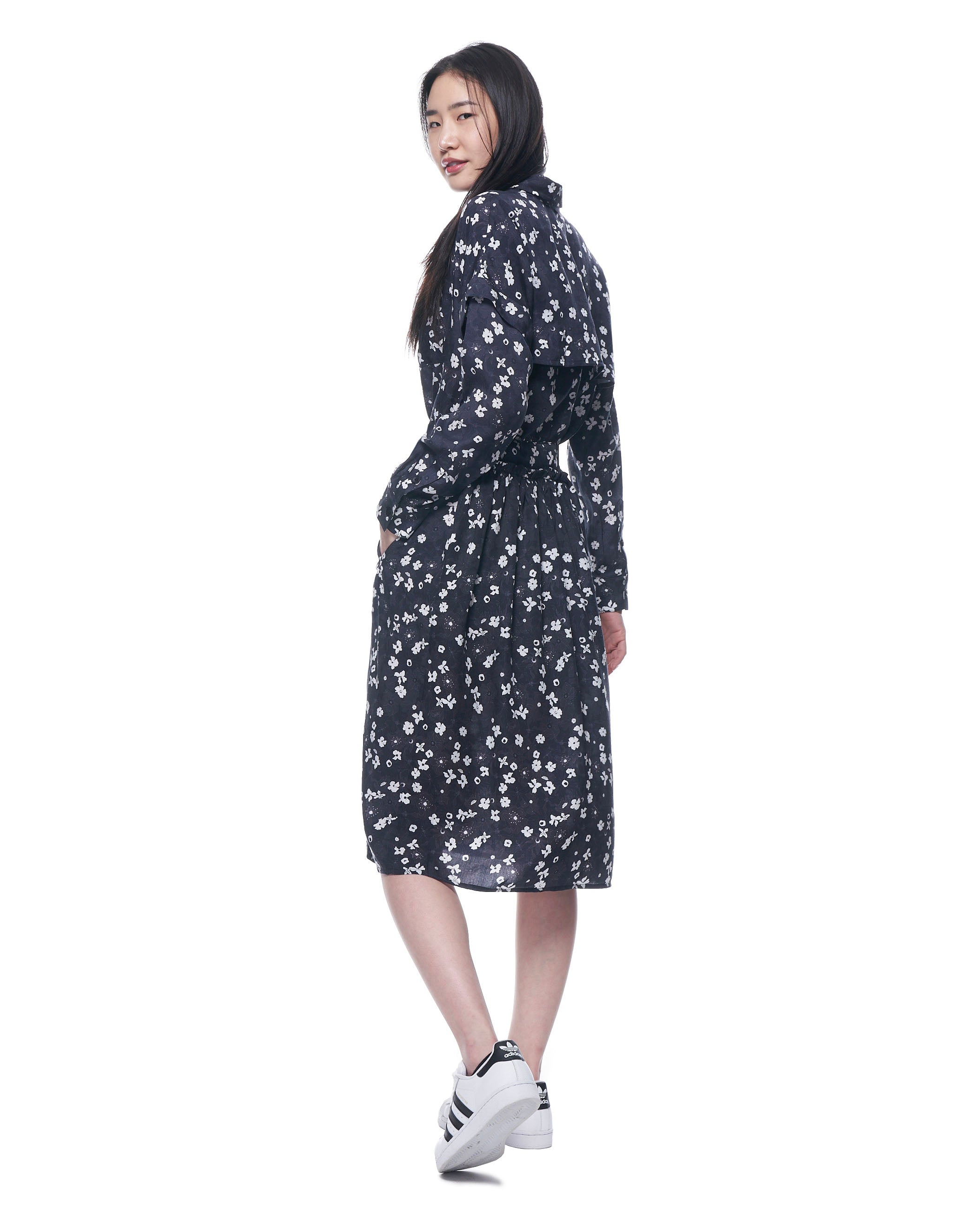 Riley Shirtdress | Black Primrose