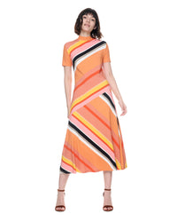 Lola Dress | Peach Stripes