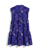 KID Ruffle Dress | Sapphire Iris