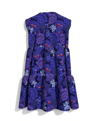 KID Ruffle Dress | Sapphire Iris