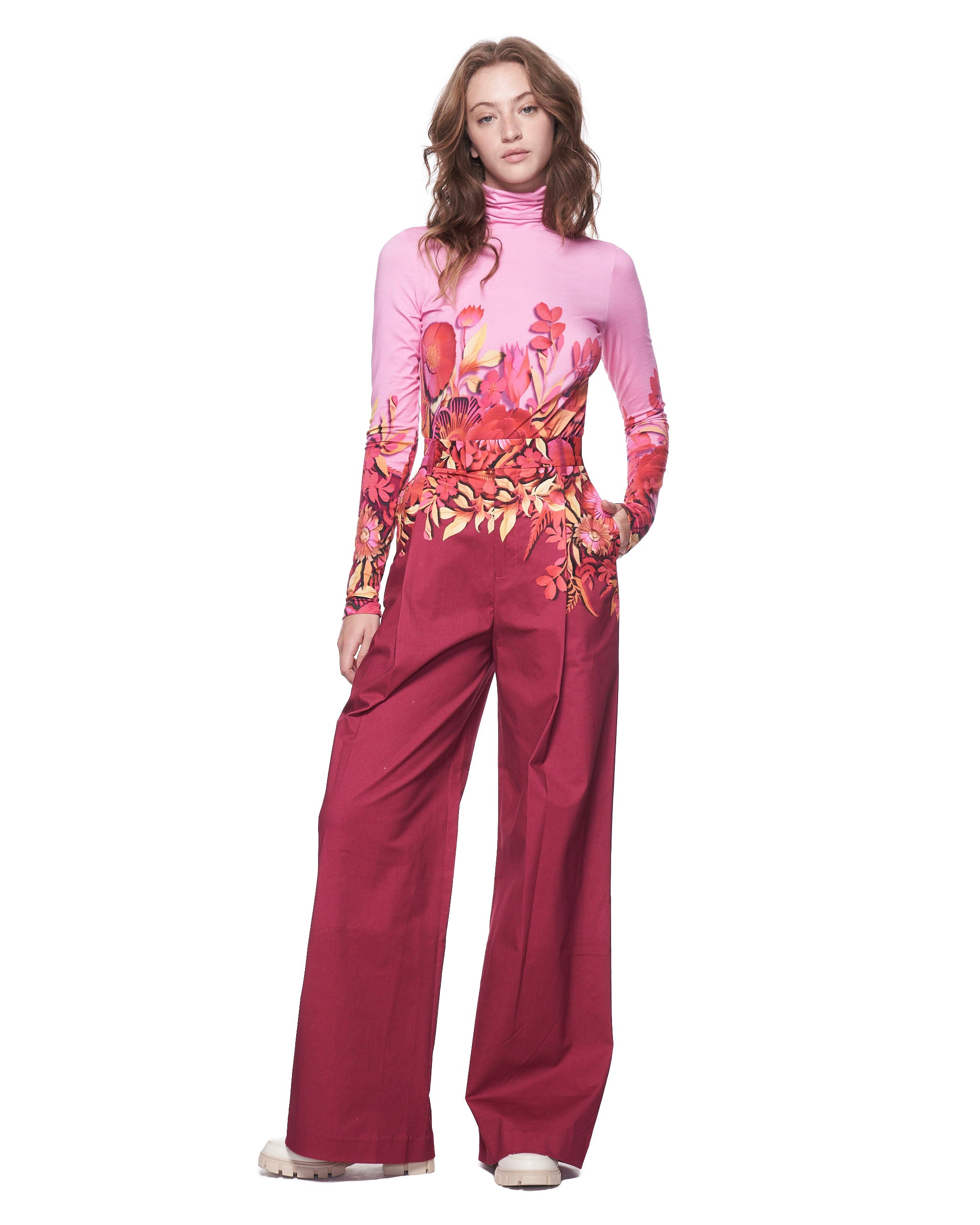 Leigh Trouser | Magenta Kirigami