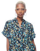 Dottie Blouse | Blue Autumn Blooms
