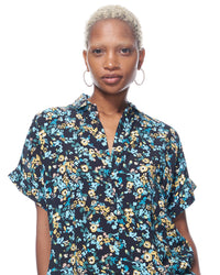 Dottie Blouse | Blue Autumn Blooms