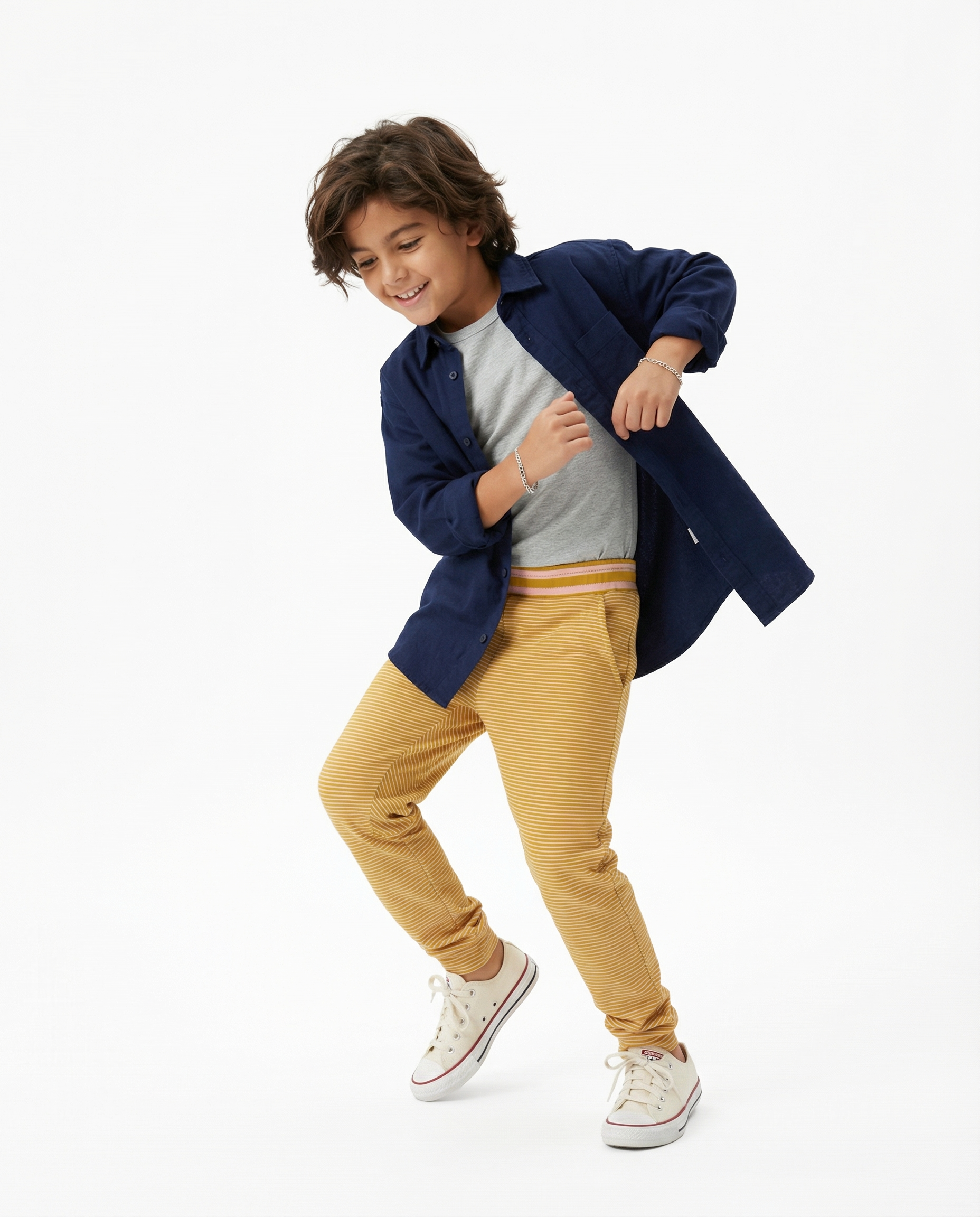 KID Jogger | Blush Dijon Stripe