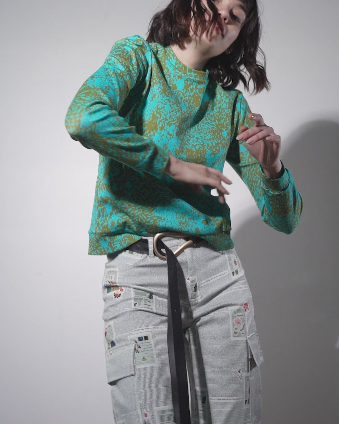 Rumi Sweatshirt | Aqua Complication