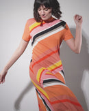 Lola Dress | Peach Stripes