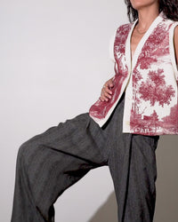Frankie Trouser | Grey Chevron
