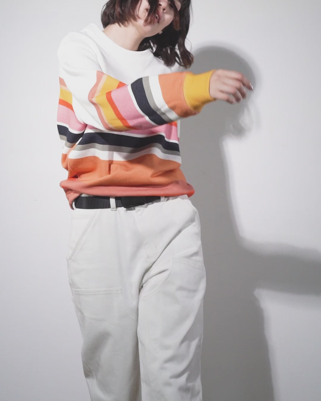 JJ Sweatshirt | Peach Stripes