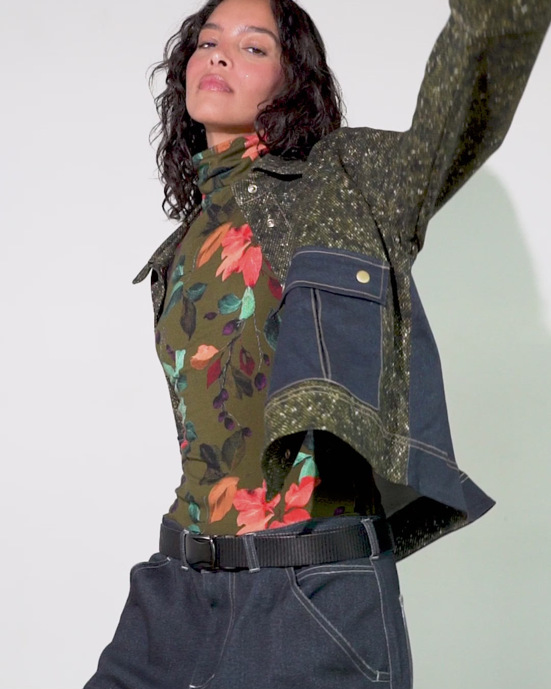 Mia Jacket | Flecked Pale Olive