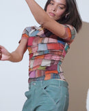 Short Sleeve Turtleneck | Rainbow Shingles