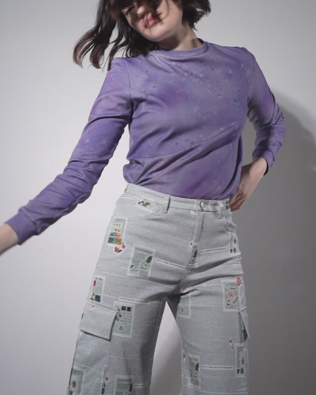 Rumi Sweatshirt | Lavender Mural