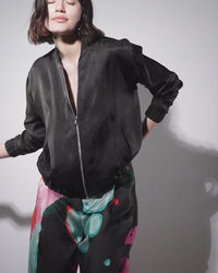 Jen Bomber Jacket | Black Mural