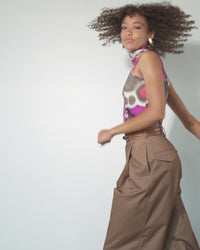 Sleeveless Turtleneck | Magenta Aspergillus