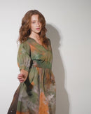 Sophia Dress | Olive Mural