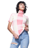 Short Sleeve Turtleneck | Dawn Plaid