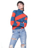 Turtleneck | Blue Orange Stripe