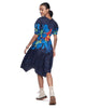 Sophie Dress | Navy Blooming Batik