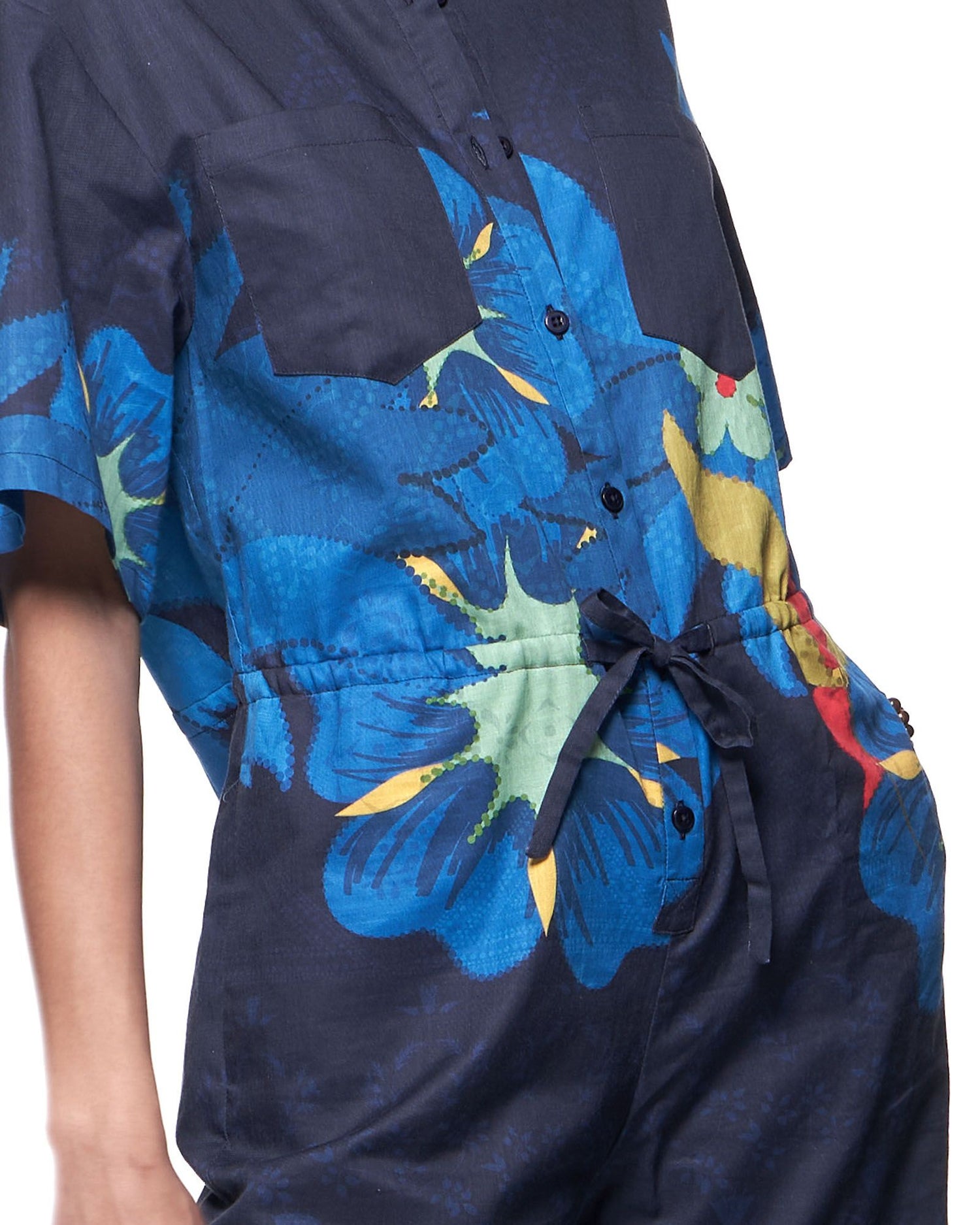 Issa Jumpsuit | Navy Blooming Batik