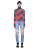 Turtleneck | Blue Orange Stripe
