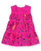 KID Ruffle Dress | Pop Pink Palampore