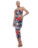Selina Dress | Navy Tropics